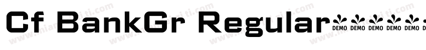 Cf BankGr Regular字体转换